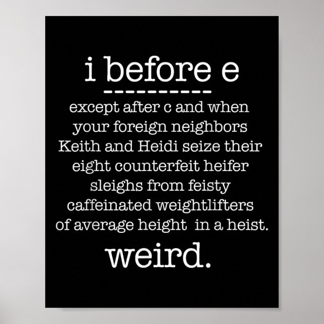 Poster Eu Antes De E, Exceto Quando Keith Era Estranho Gr (Frente)