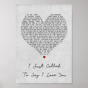 Poster Eu apenas chamei para dizer eu te amo a canção