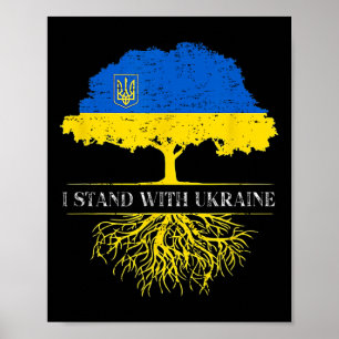 Poster Eu Apoio a Ucrânia 2025 Camisas Bandeira Ucraniana