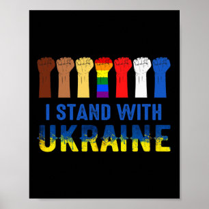Poster Eu Apoio a Ucrânia Anti Putin Pare a Guerra