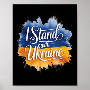 Poster Eu Apoio a Ucrânia Apoio Patriótico Paz Ucrânia