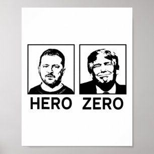 Poster Eu Apoio a Ucrânia Herói Ucraniano Zero Zelensky