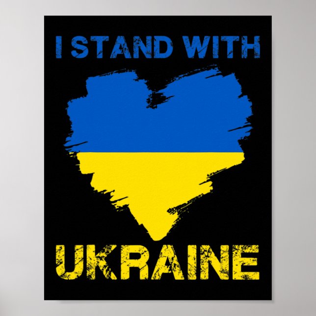Poster Eu Apoio a Ucrânia Orgulho Ucraniano 5  (Frente)