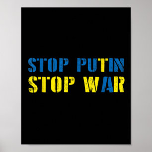 Poster Eu Apoio A Ucrânia Para Putin Parar A Guerra