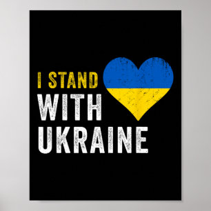 Poster Eu Apoio a Ucrânia Pare Putin Pare a Guerra Apoie 