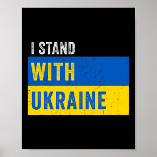 Poster Eu Apoio a Ucrânia Pare Putin Pare a Guerra Apoie 