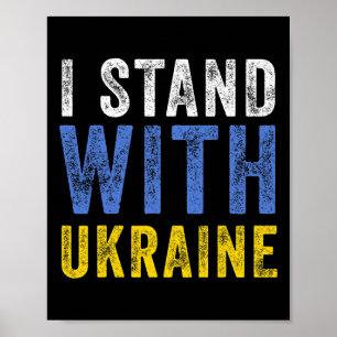 Poster Eu Apoio a Ucrânia Pare Putin Pare a Guerra Apoie 