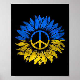 Poster Eu Apoio a Ucrânia Paz Girassol Ucrânia Suporte
