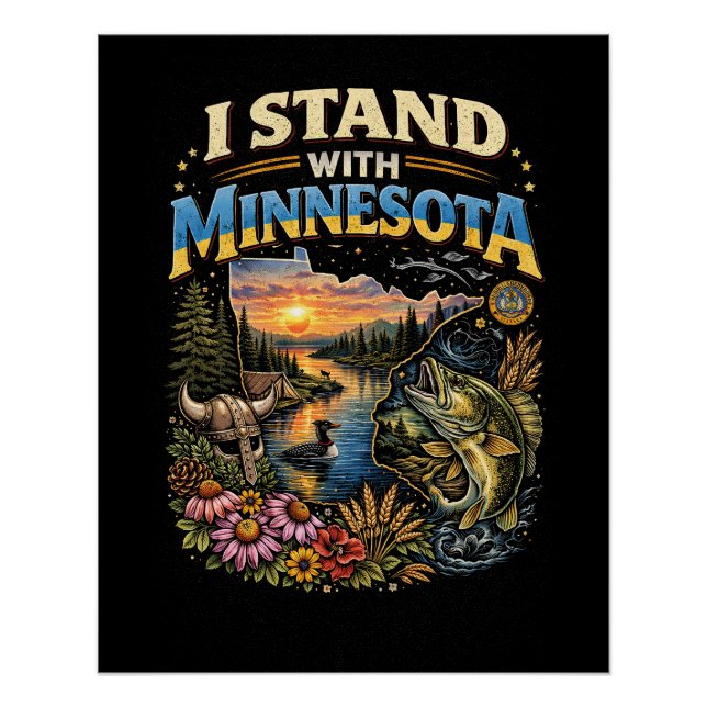 Póster Eu Apoio Minnesota (Frente)