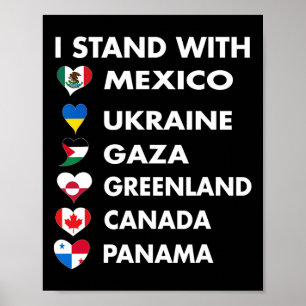 Poster Eu Apoio O Canadá Groenlândia México Panamá Gaza U
