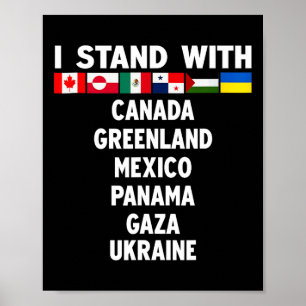 Poster Eu Apoio O Canadá Groenlândia México Panamá Gaza U