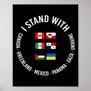 Poster Eu Apoio O Canadá Groenlândia México Panamá Gaza U
