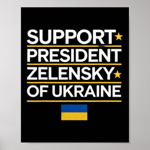 Poster Eu Apoio o Presidente Zelensky - Eu Apoio a Ucr