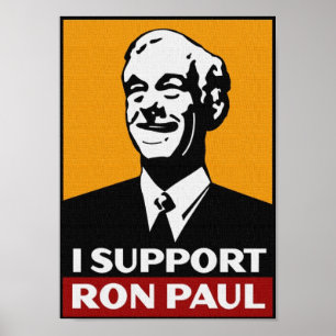 Póster Eu apoio RON PAUL 2012 PARA o PRESIDENTE