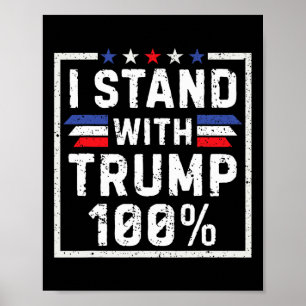 Poster Eu Apoio Trump 100% 