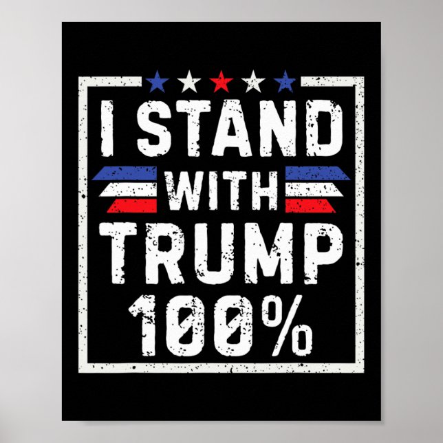 Poster Eu Apoio Trump 100%  (Frente)