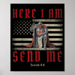 Poster Eu Aqui Estou Enviando Cavaleiros Templários