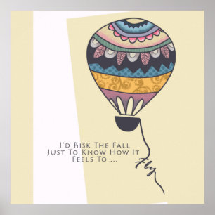 Póster Eu arriscaria as citações inspiradores da queda