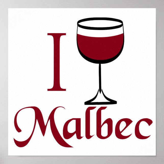 Póster Eu Bebo Vinho Malbec (Frente)