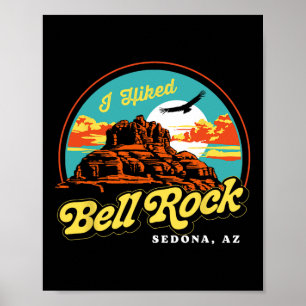 Poster Eu Caminhei Bell Rock Retro Sedona Arizona Vintage