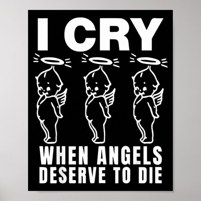 Poster Eu Choro Quando Anjos Merecem Morrer (Frente)