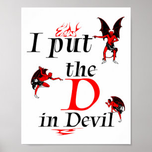 Poster Eu Coloquei O D No Diabo Correspondendo Ao Casal E