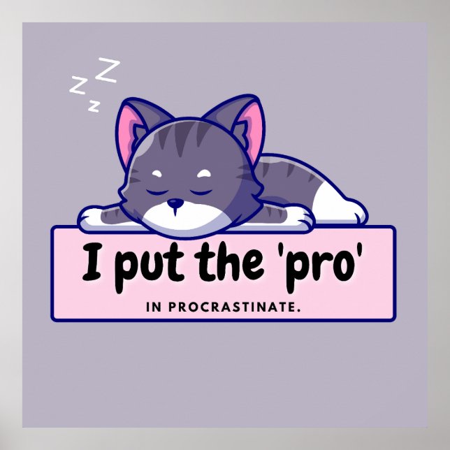 Poster Eu coloquei o "pro" em: banda desenhada de escrito (Frente)