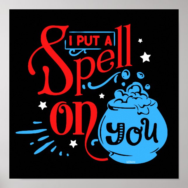 Poster EU COLOQUEI UMA VELHA EM VOCÊ Dia de as Bruxas eng (Frente)