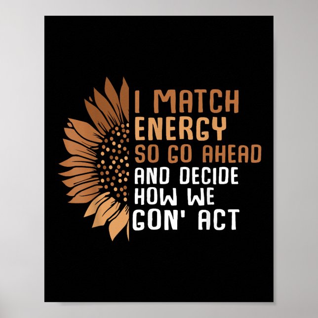 Poster Eu combino o empoderamento energético afro-america (Frente)