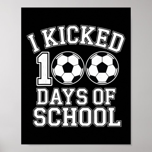 Poster Eu Completei 100 Dias De Escola Meninos Crianças E (Frente)