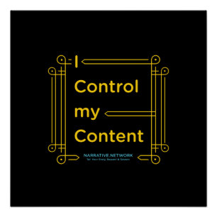 Póster "Eu controlo meu" poster satisfeito