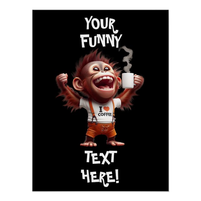 Póster Eu coração café (Frente)