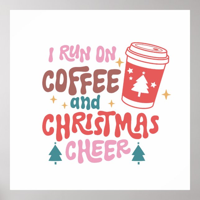 Poster Eu corro no café e torto de Natal (Frente)