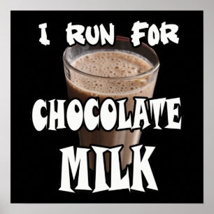 Poster Eu Corro por Leite de Chocolate Correndo
