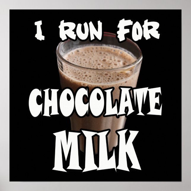 Poster Eu Corro por Leite de Chocolate Correndo (Frente)