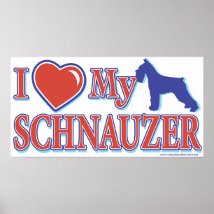Póster Eu Corto Meu Schnauzer