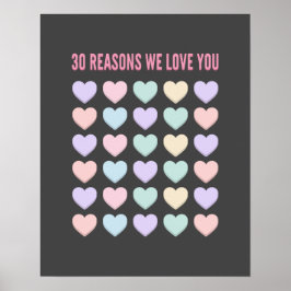 Poster Eu corto você - 30 razões para te dar prazer - 30