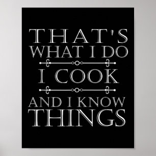 Poster Eu Cozinho Engraçado Cozinhar De Cozinha De Chef C
