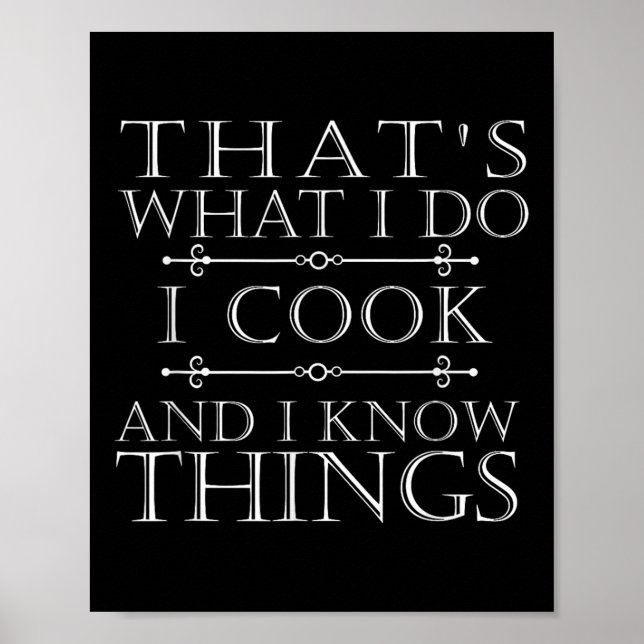 Poster Eu Cozinho Engraçado Cozinhar De Cozinha De Chef C (Frente)