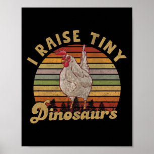 Poster Eu Crio Dinossauros Minúsculos Vintage Retro Frang