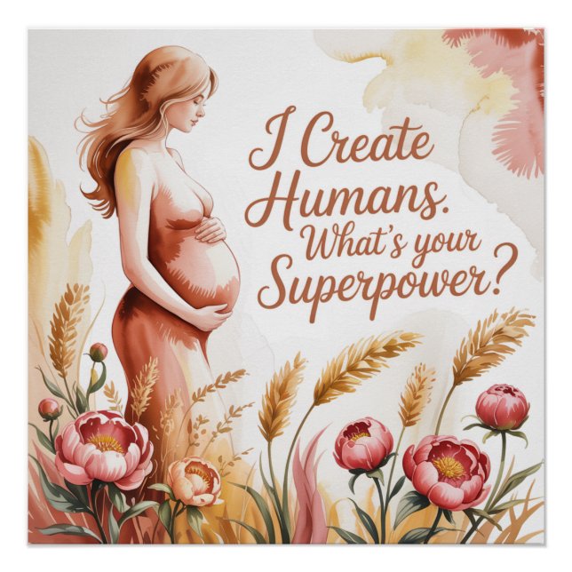 Póster Eu Crio Humanos. Qual é Seu Superpoder (Frente)