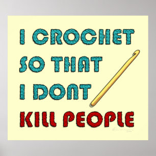 Póster Eu Crochet, imprimo