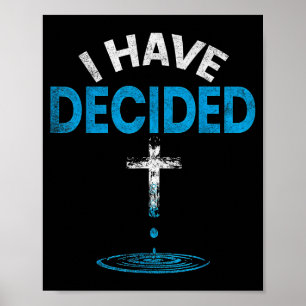 Poster Eu Decidi Seguir Jesus Batismo Cristão M
