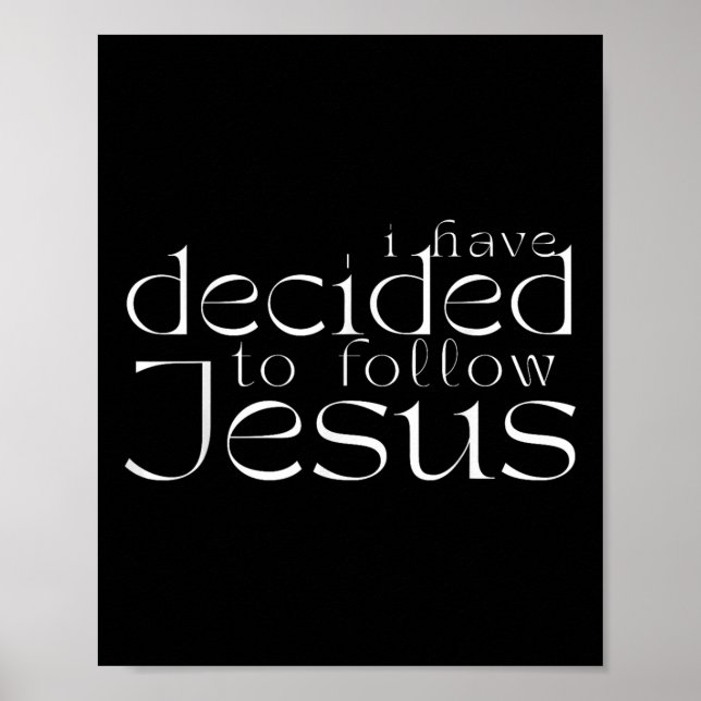 Poster Eu Decidi Seguir Jesus Batismo Letra Branca (Frente)