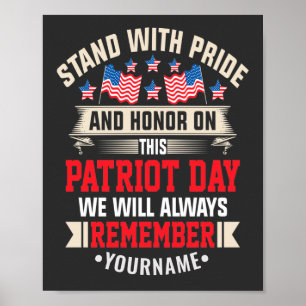 Poster Eu defendo a bandeira para honrar aqueles que morr