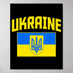 Poster Eu Defendo A Ucrânia Levantando A Mão Ukrai
