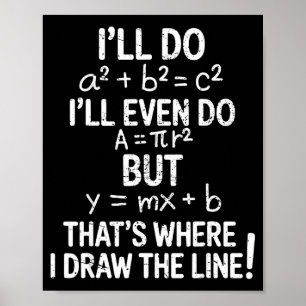 Poster Eu Desenho a Linha Engraçado De Volta às Aulas Pro