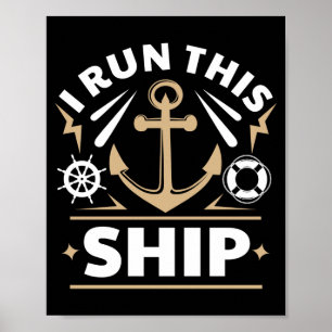 Poster Eu dirijo este barco de forma engraçada