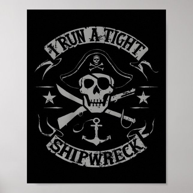 Poster Eu Dirijo Um Naufrágio Apertado Citação Divertida  (Frente)