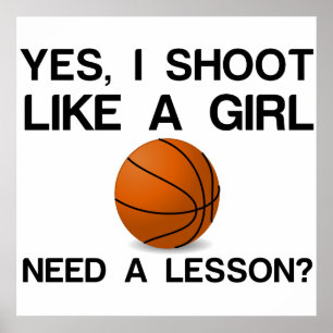 POSTER EU DISPARO COMO UMA GAROTA BASQUETE